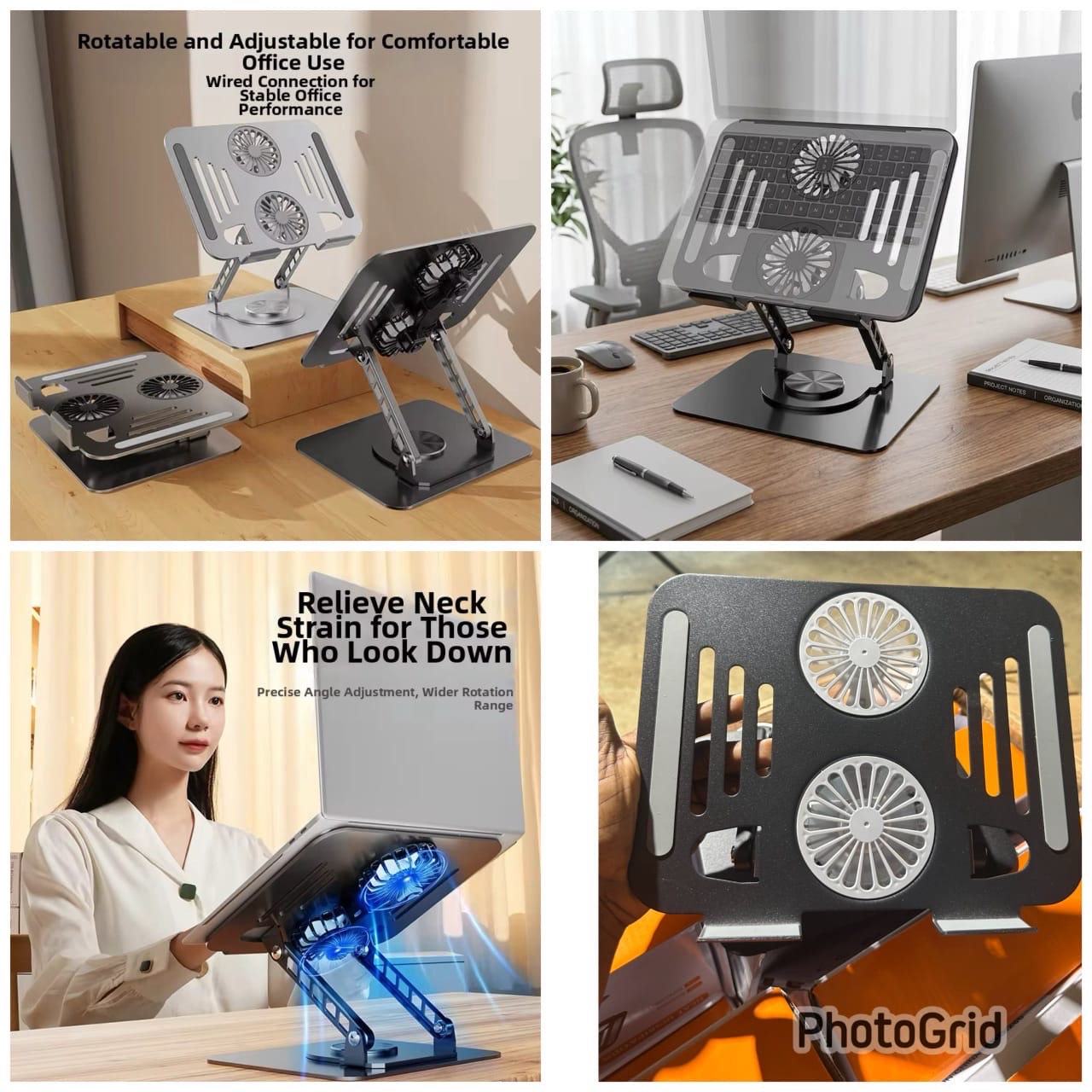 Support ordinateur avec ventilation intégré