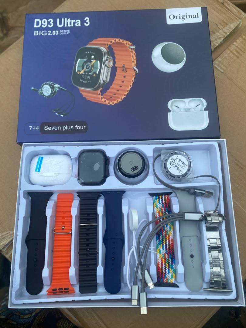 ⌚ D93 Ultra 3 – Smartwatch Grand Écran 2.03" + Écouteurs Sans Fil Inclus
