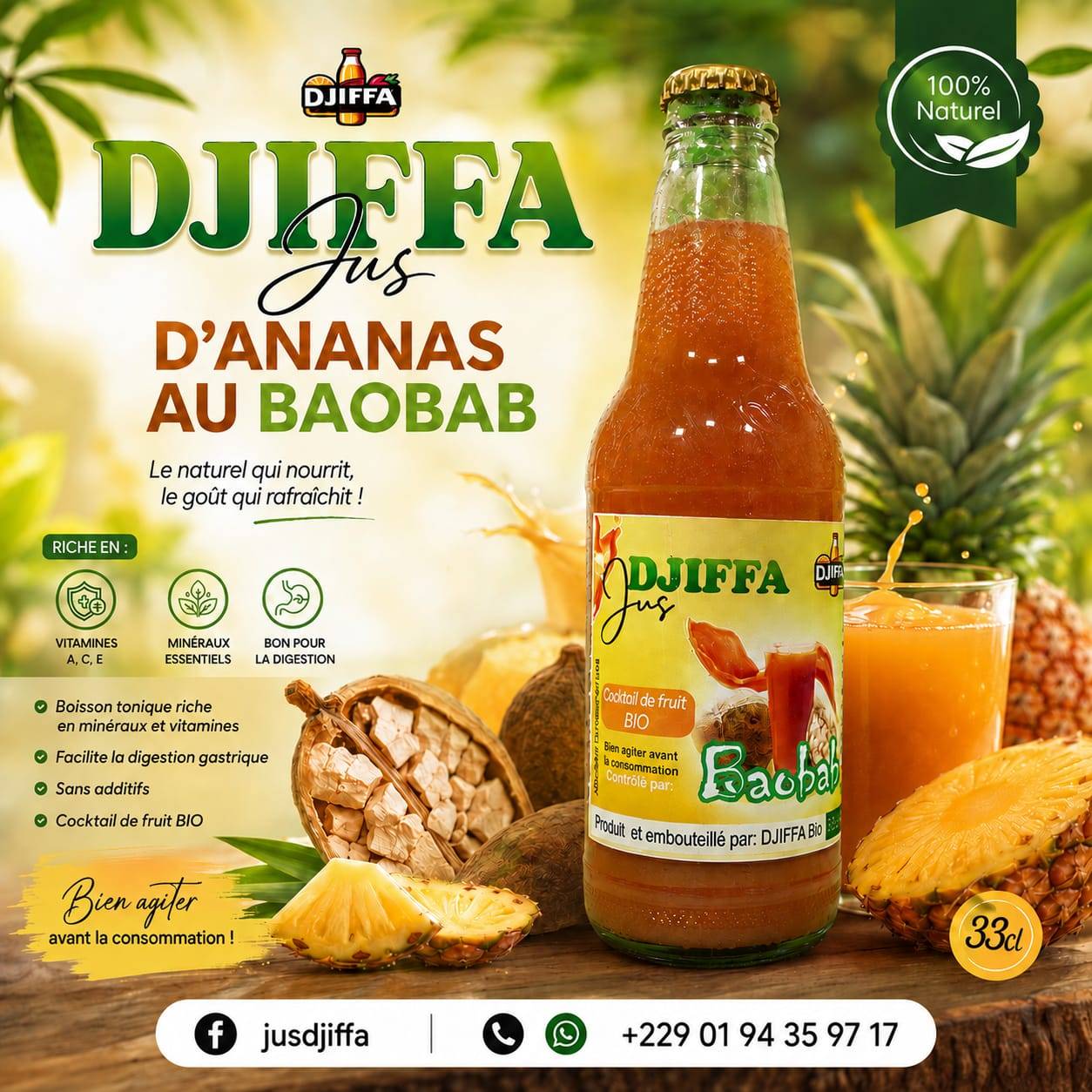 Jus DJIFFA Ananas Baobao 