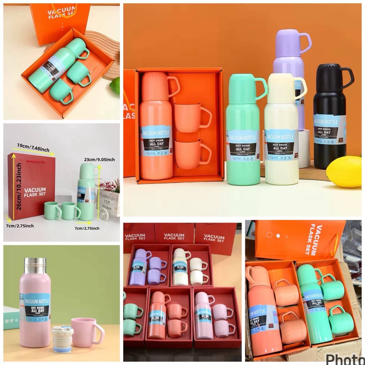 Thermos et tasse lot de 3 pcs 