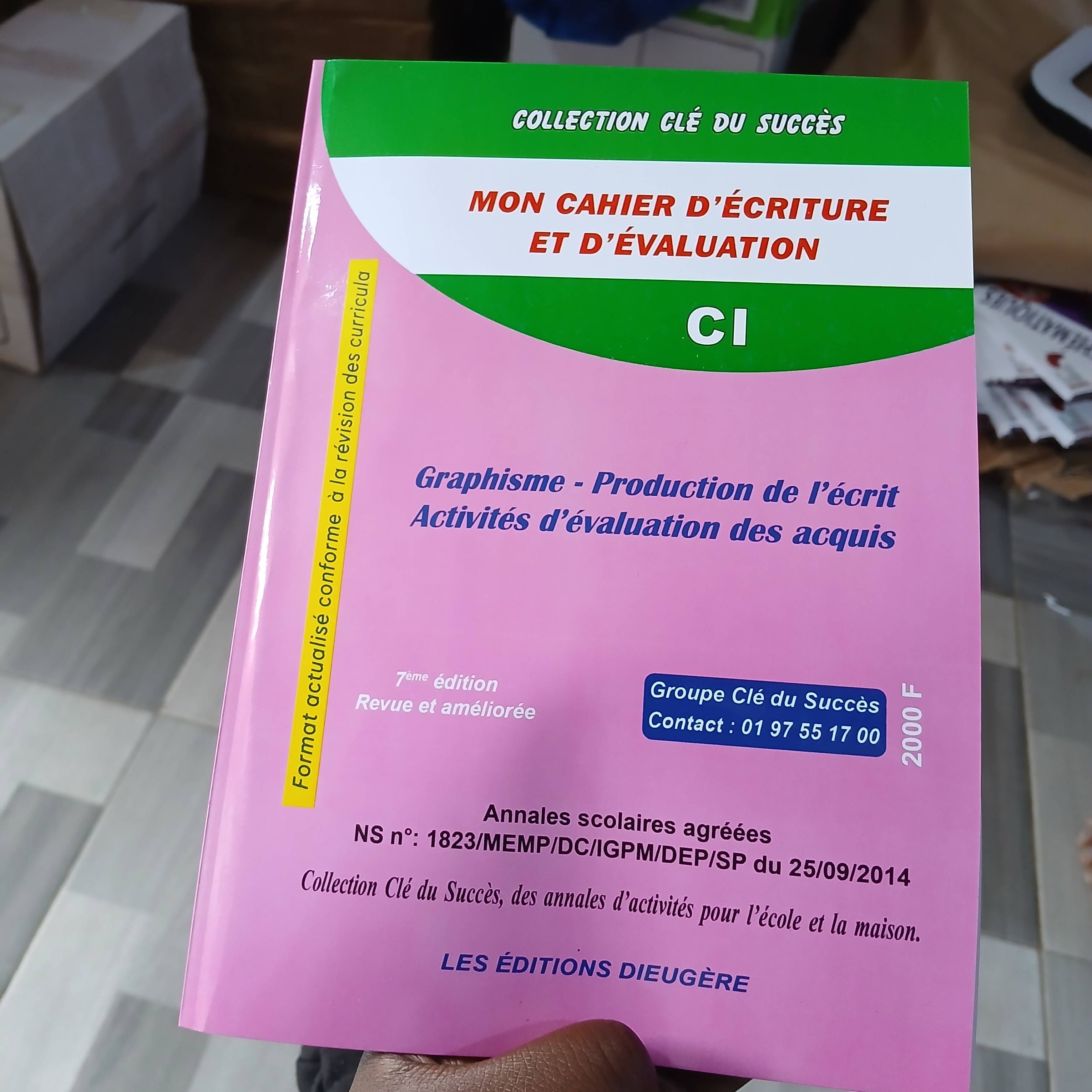Cahier d'écriture