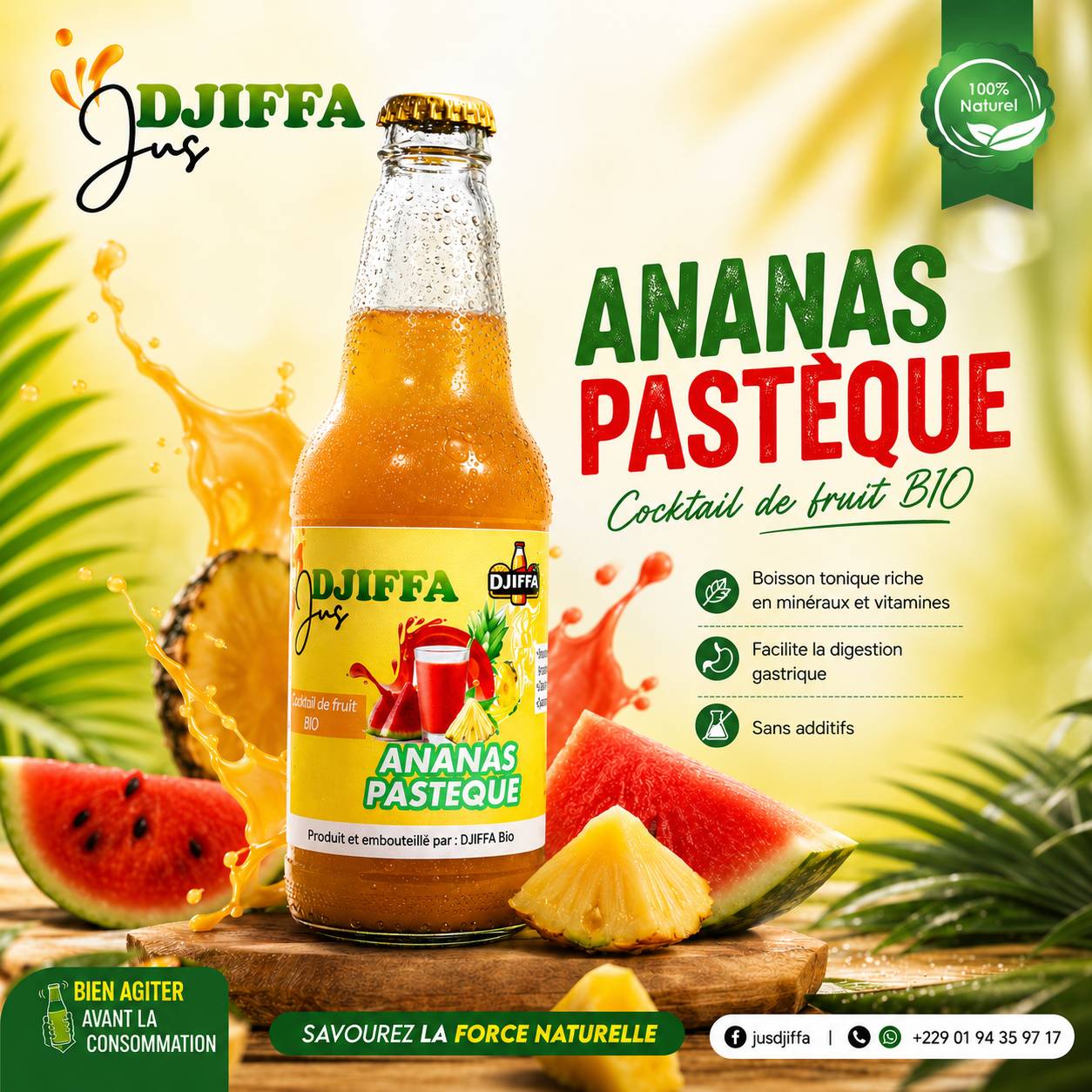 Jus Ananas pastèque 