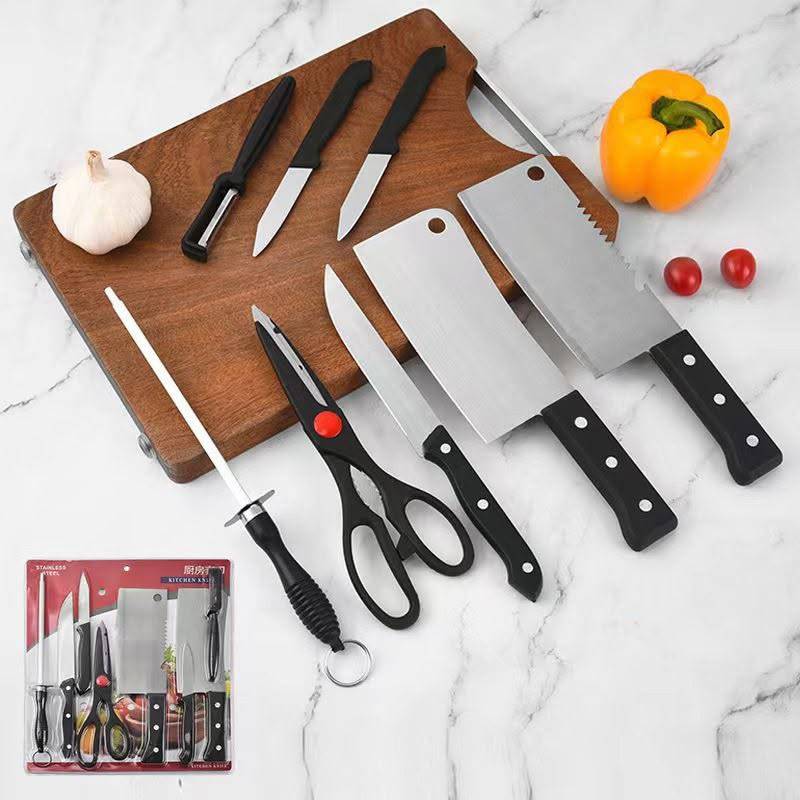 🔪 Set de Couteaux de Cuisine Professionnels – 6 Pièces en Acier Inoxydable